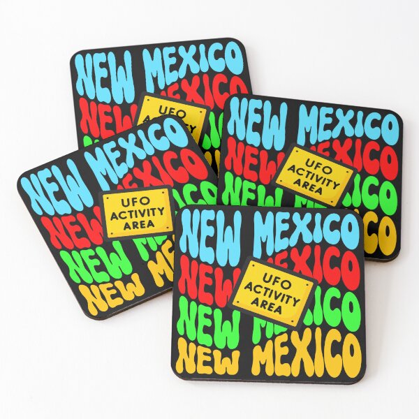 Item preview, New Mexico UFO Activity Area – Colorful Alien Warning Sign designed and sold by Cosmic Unit.