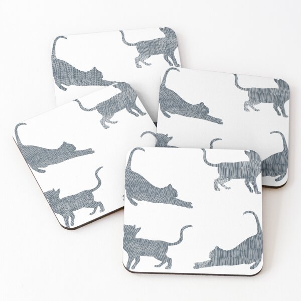 Item preview, Minimalist Line Art Cats Textured Silhouette designed and sold by Code4Designs.