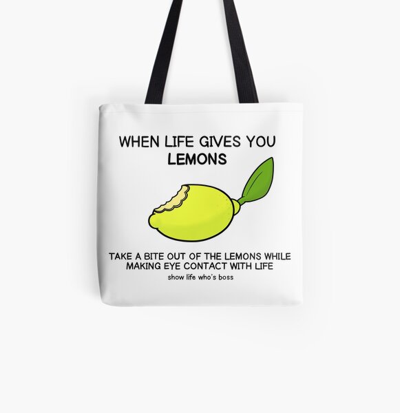 When Life Gives You Lemons All Over Print Tote Bag