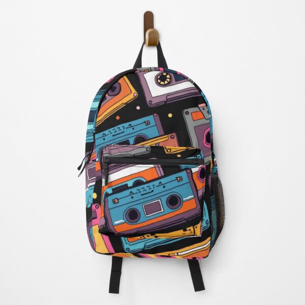Item preview, Retro Cassette Tapes Aesthetic – Colorful Vintage Mixtape Pattern Art designed and sold by GiftLore Studio.