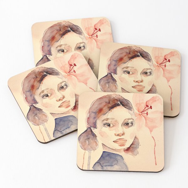 Item preview, Woman portrait in watercolor designed and sold by Lea-Cesca.