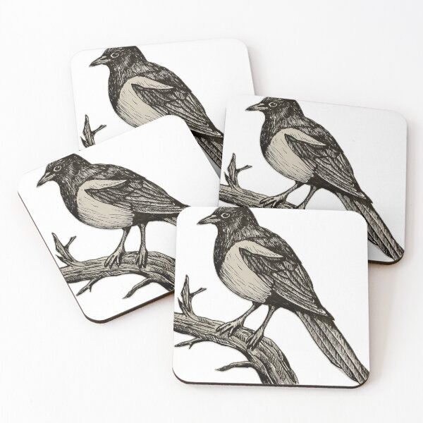 Item preview, Crow with fineliner designed and sold by Lea-Cesca.