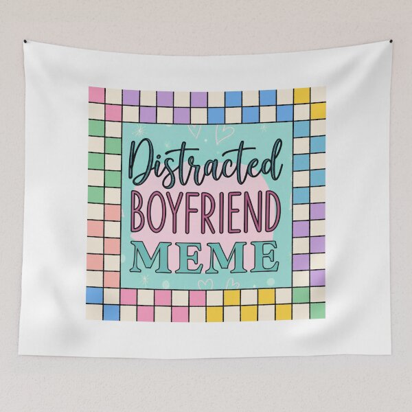 Item preview, Distracted Boyfriend Meme Art | Pastel Grid Funny Relationship Joke designed and sold by asliberry.
