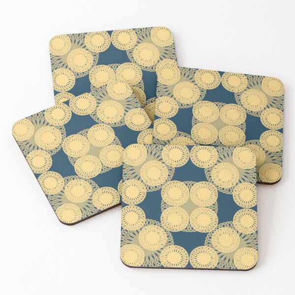 Item preview, Golden Spiro Bloom Retro Geometric Floral Pattern designed and sold by Code4Designs.