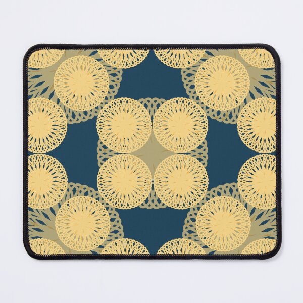 Item preview, Golden Spiro Bloom Retro Geometric Floral Pattern designed and sold by Code4Designs.