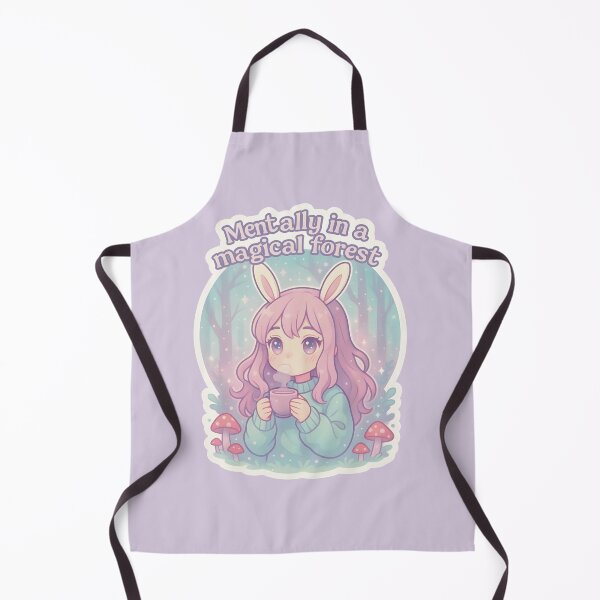 Item preview, Mentally in a Magical Forest – Kawaii Bunny Girl in Pastel Enchanted Woods designed and sold by pinkFrogInSpace.