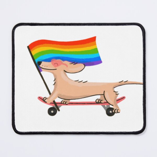Item preview, pride dog designed and sold by Pretty Postcards.