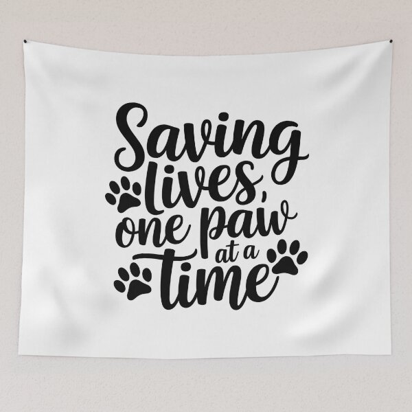 Item preview, Saving Lives One Paw At A Time - Animal Rescue & Adoption designed and sold by CuteDesignables.