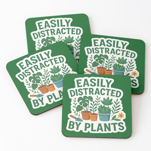 Item preview, Easily Distracted by Plants designed and sold by pinkFrogInSpace.