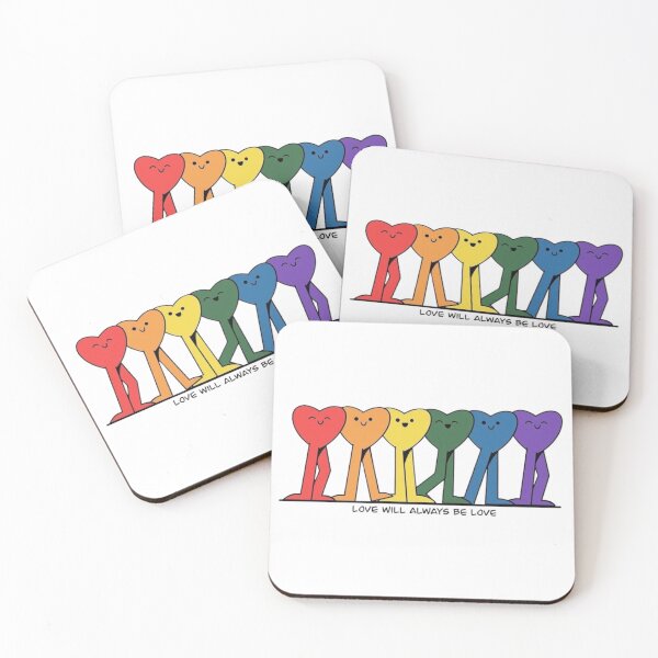 Item preview, rainbow hearts designed and sold by Pretty Postcards.