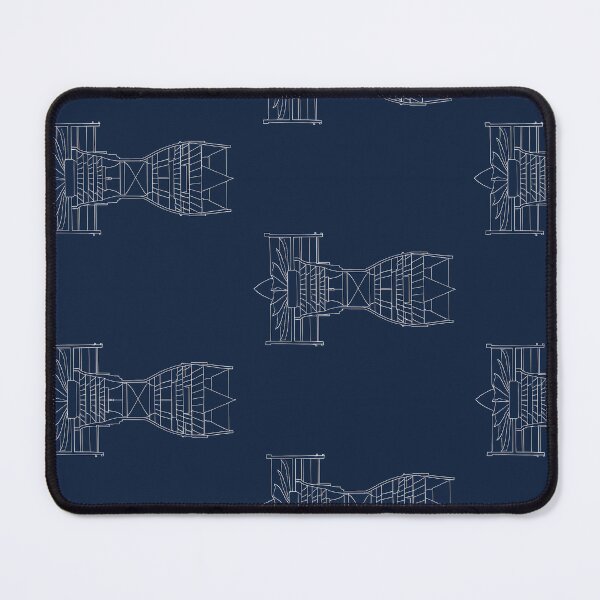 Item preview, Jet Turbine Blueprint – Aerospace Engineering Diagram Art designed and sold by JetMindDesigns.