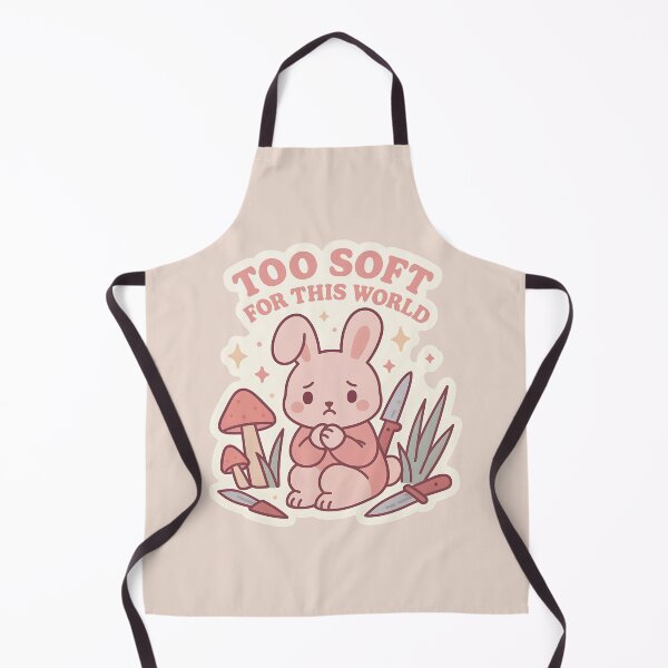 Item preview, Too Soft for This World – Kawaii Bunny with Anxiety Aesthetic designed and sold by pinkFrogInSpace.
