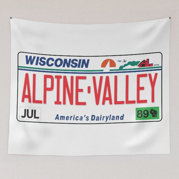 Item preview, Alpine Valley Grateful Tour July 1989 Wisconsin Vintage License Plate Sticker designed and sold by Fallingardor.