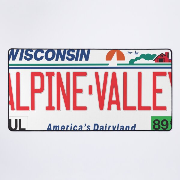Item preview, Alpine Valley Grateful Tour July 1989 Wisconsin Vintage License Plate Sticker designed and sold by Fallingardor.