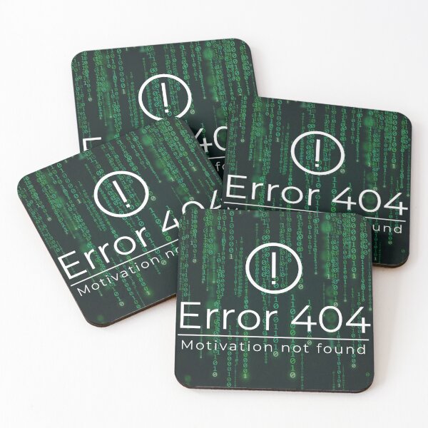 Item preview, Error 404: Motivation Not Found | Funny Tech Quote | Digital Burnout & Sarcastic Design designed and sold by Mark Mentzer.