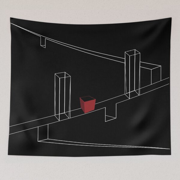 Item preview, Squares Thin Thick Nº3 - White on Black designed and sold by MoN-TheSign.