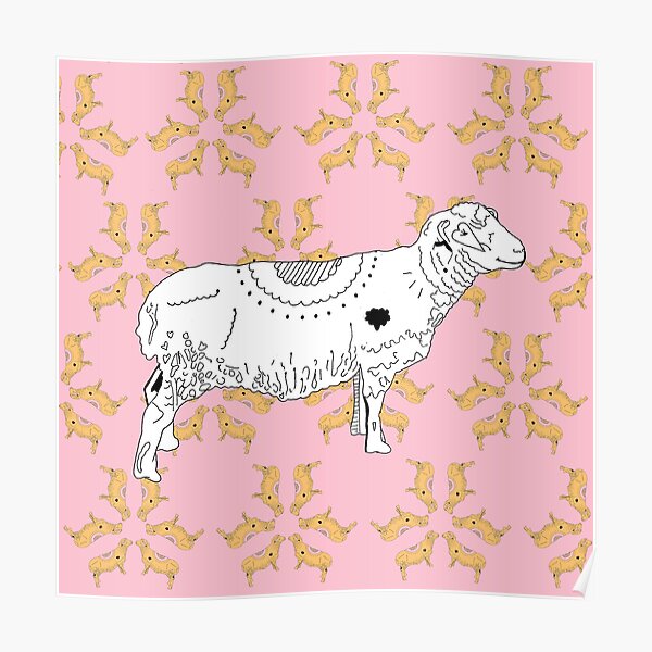 Kaleidoscope Sheep Poster