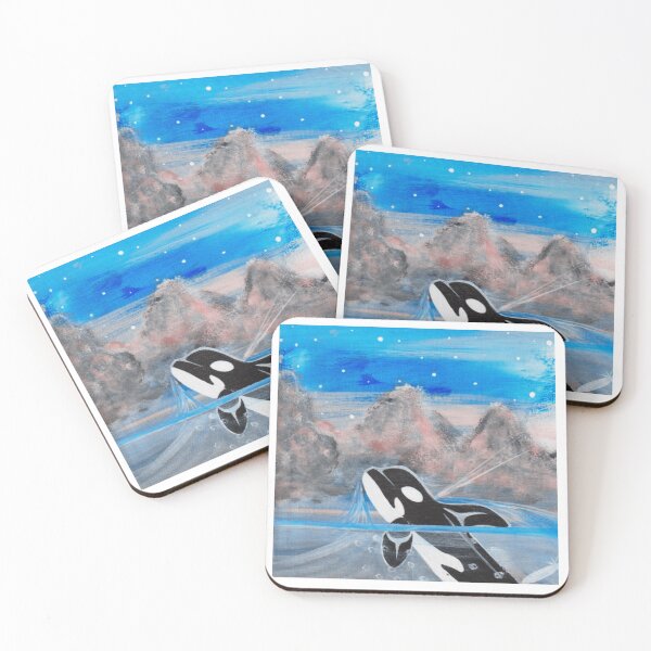 Item preview, Killer Whale Art Print – Pacific Northwest Summer Mountains | Whale Lover Gift | T-Shirt, Mug, Tote Bag designed and sold by vwalterson.