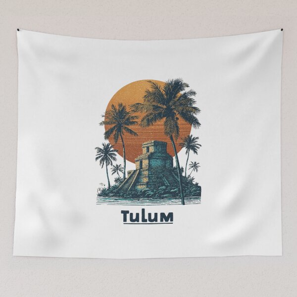 Item preview, Tulum Mexico Sunset Pyramid designed and sold by Blurbean.