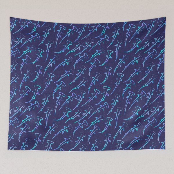 Item preview, Hammerheads - Blue Neon designed and sold by Squilla Design Studio.