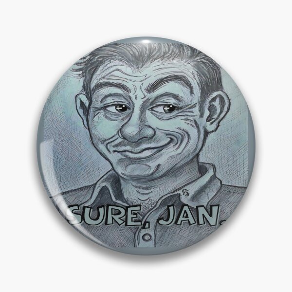 Item preview, Sure Jan Sarcastic Caricature Drawing designed and sold by gleefulme.