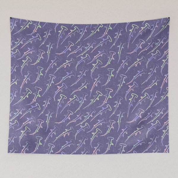 Item preview, Hammerheads - Lavender Neon designed and sold by Squilla Design Studio.