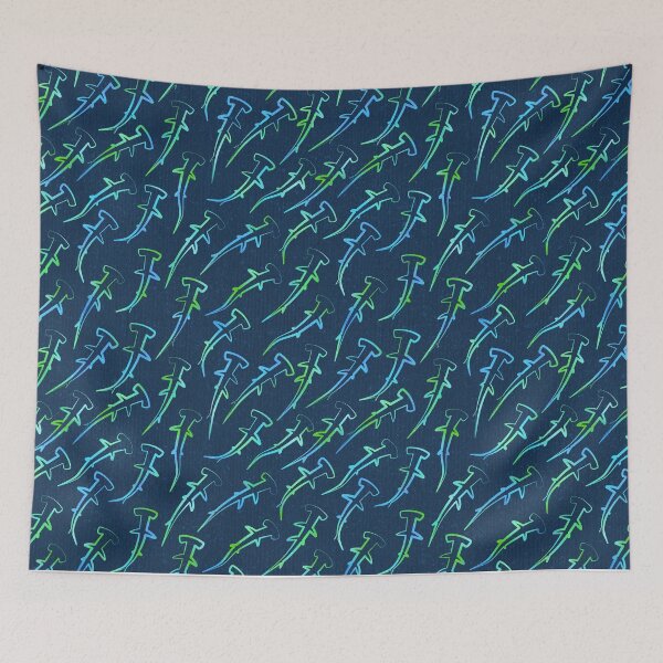 Item preview, Hammerheads - Teal Neon designed and sold by Squilla Design Studio.