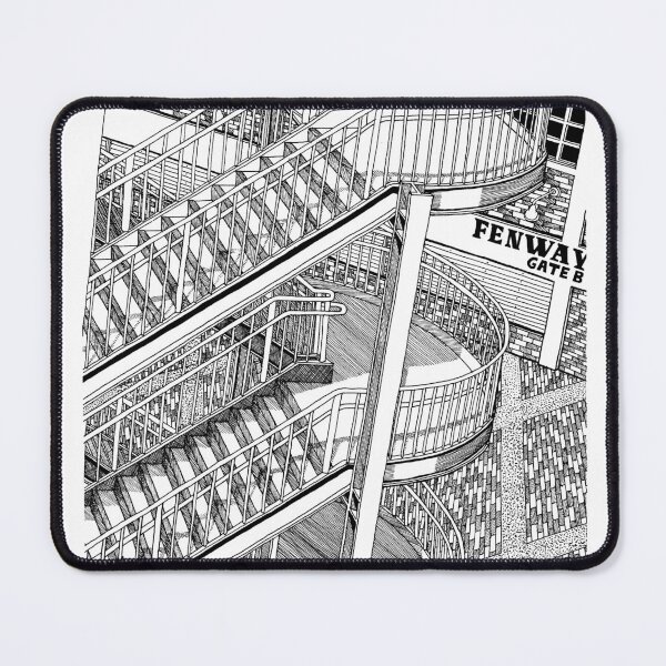 Item preview, Fenway Park Boston Gate B Stairs Drawing designed and sold by Conor Plunkett.