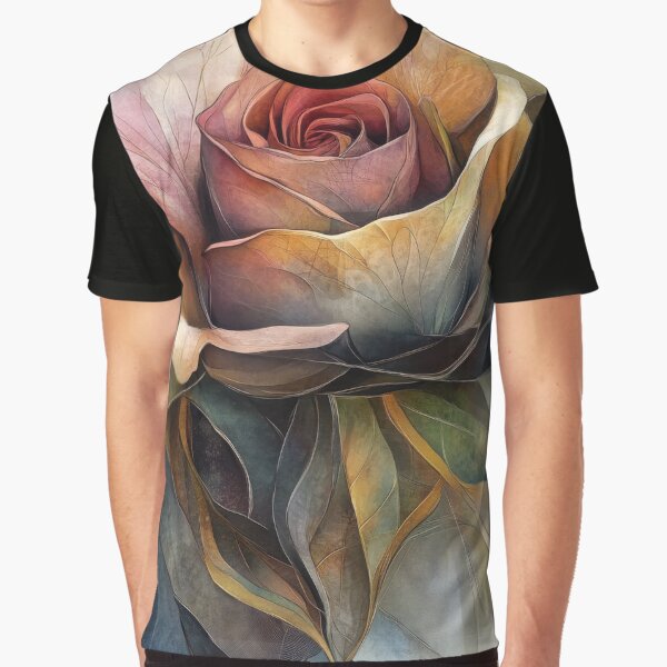 Aperçu de l'œuvre Gros plan abstrait d'une rose aux tons terreux créée et vendue par dawnleblanc55.