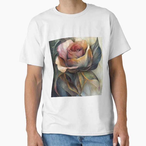 Item preview, Gros plan abstrait d'une rose aux tons terreux designed and sold by dawnleblanc55.
