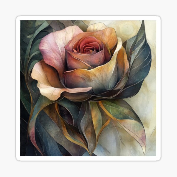 Item preview, Abstract Close-Up Rose in Earthy Tones designed and sold by dawnleblanc55.