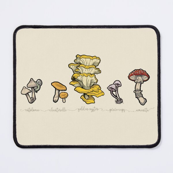 Item preview, Lineup of Mushrooms with Windswept Labels designed and sold by UB Draws.