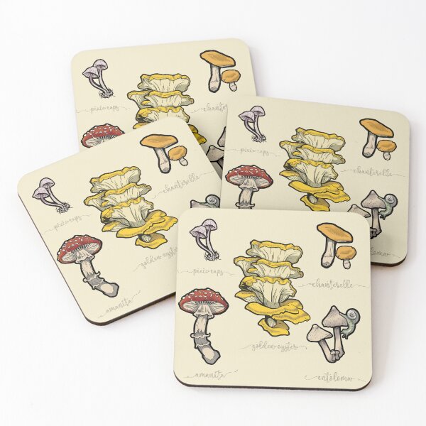 Item preview, Jumble of Mushrooms with Windswept Labels designed and sold by UB Draws.
