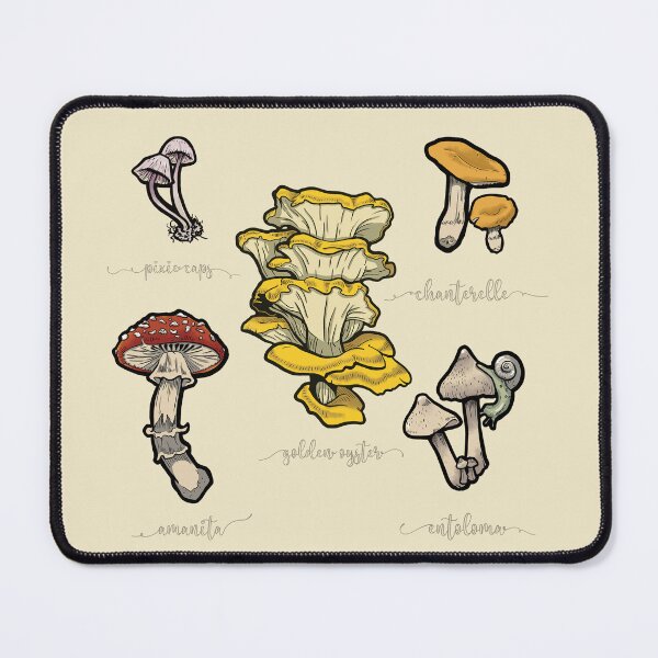 Item preview, Jumble of Mushrooms with Windswept Labels designed and sold by UB Draws.