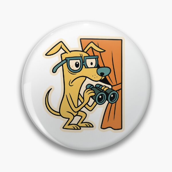 Item preview, Suspicious Dog Peeking with Binoculars designed and sold by michallechowicz.