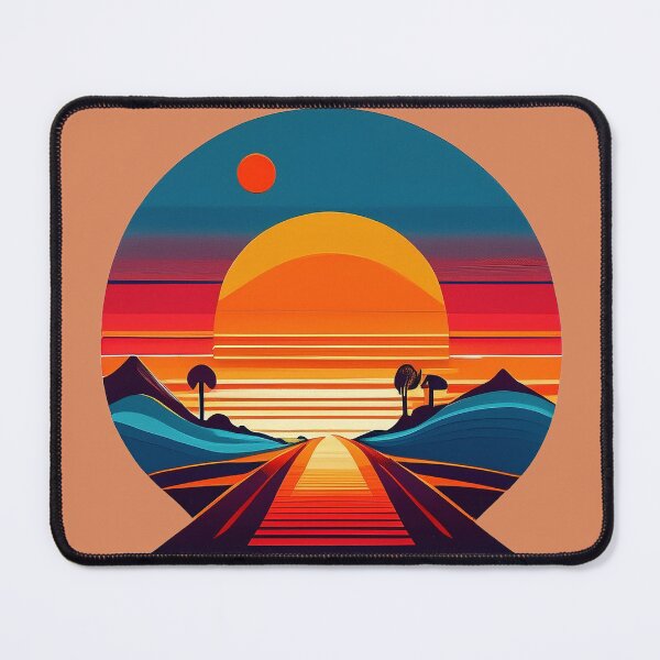 Item preview, Bold style 70s retro sunset calming tee designed and sold by JumWow.