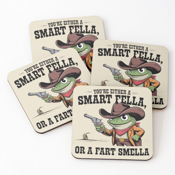 Item preview, You're Either A Smart Fella Or A Fart Smella Vintage Frog, Cowboy Frog, Fart Joke designed and sold by Dabbing Turtle Designs.