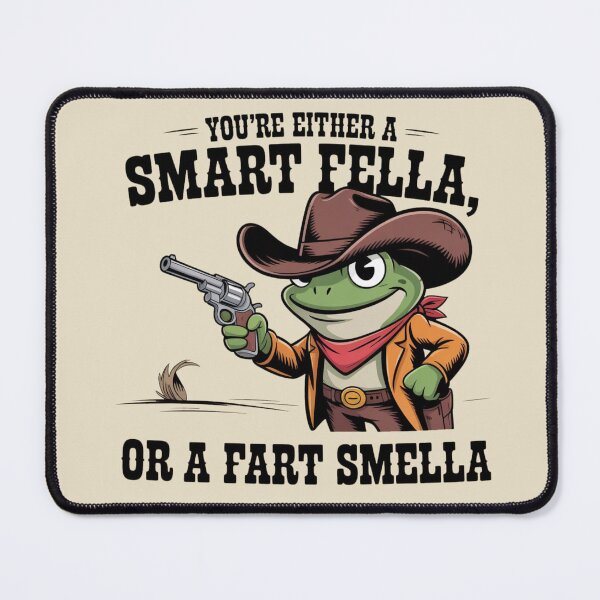 Item preview, You're Either A Smart Fella Or A Fart Smella Vintage Frog, Cowboy Frog, Fart Joke designed and sold by Dabbing Turtle Designs.
