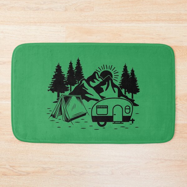 Item preview,  Camping Graphic. Mountain, Pine Tree, Tent and Caravan Illustrations. designed and sold by DesignHouse07.