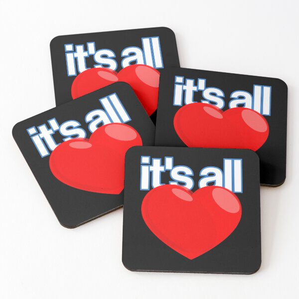 Item preview, It's All Love (white text) designed and sold by Kipepeo Design Ltd..