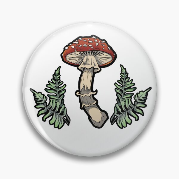 Item preview, Amanita Mushroom with Ferns designed and sold by UB Draws.