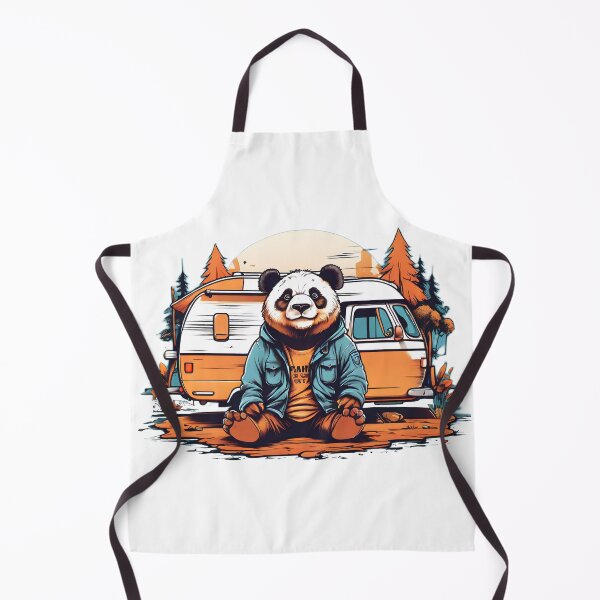 Item preview, panda in front of camper designed and sold by Karaz's Animal Kingdom.