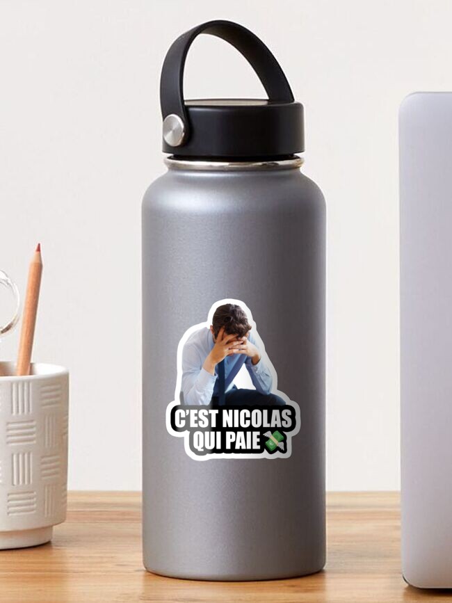 Thumbnail 1 of 3, Sticker, It's Nicolas who pays designed and sold by NicolasQuiPaie.