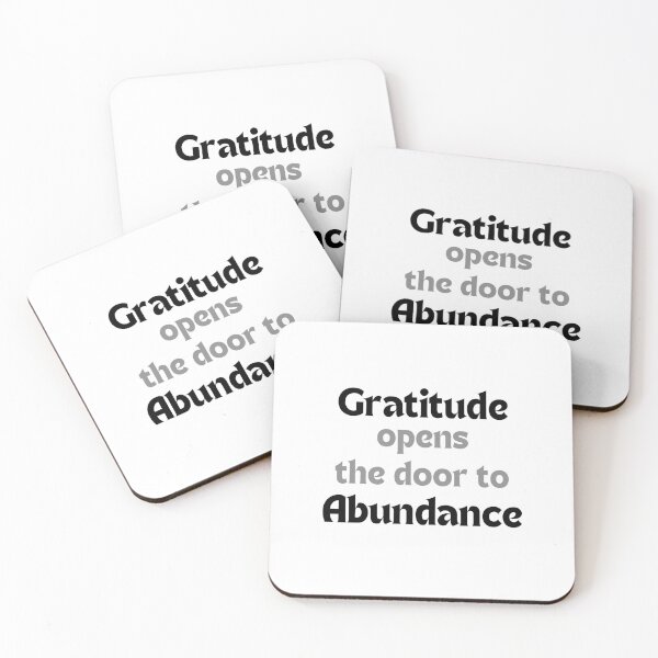Item preview, Gratitude Opens the Door to Abundance – Inspirational Affirmation Quote for Mindfulness & Manifestation designed and sold by MakeMyDaze.
