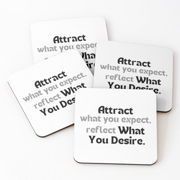 Item preview, Attract What You Expect, Reflect What You Desire – Manifestation Affirmation Quote for Mindset & Growth designed and sold by MakeMyDaze.
