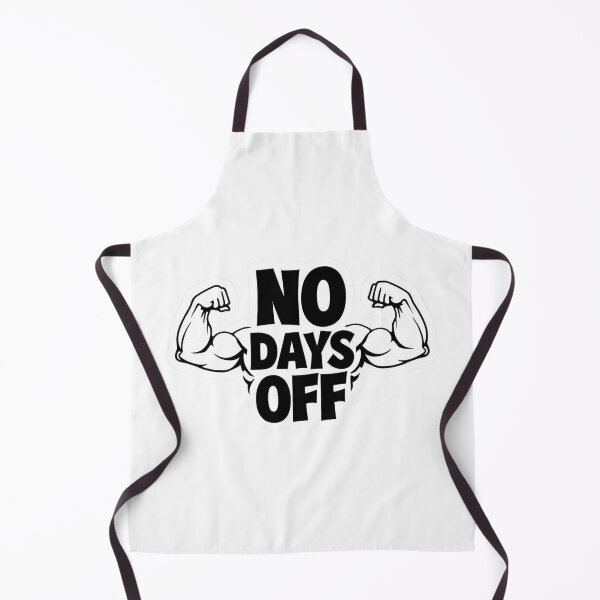 Item preview, Bold motivational "No Days Off" poster with raised arms designed and sold by AliKwStore.