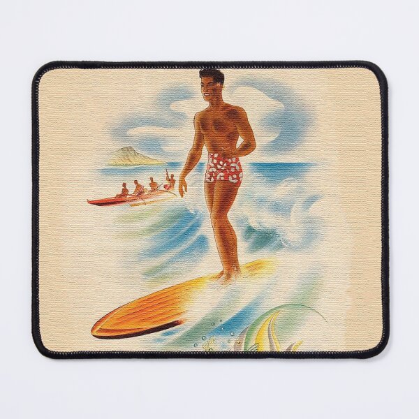 Item preview, Hawaiian Surfer Retro 60s Hawaii Waikiki Wave Rider designed and sold by Retroaugogo.