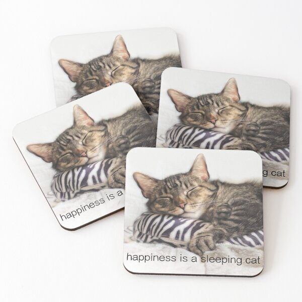 Item preview, Happiness Is A Sleeping Cat Cute Cat Photo Art  designed and sold by art64.