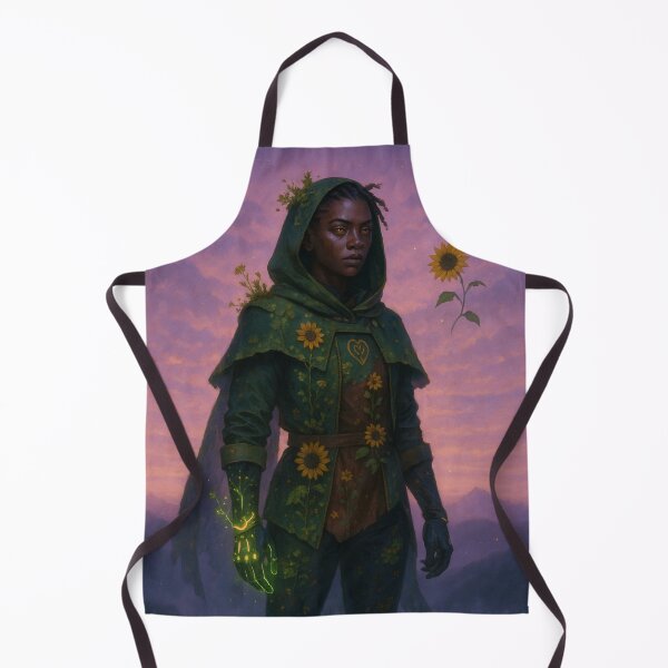 Item preview, Sunflower Warrior – Nature Witch Protector with Glowing Magic designed and sold by MoonMommaMagic.