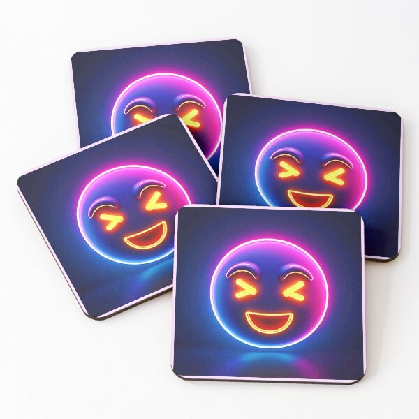 Item preview, Neon Laughing Emoji Joy designed and sold by Health And Fitness Posts e-Store.